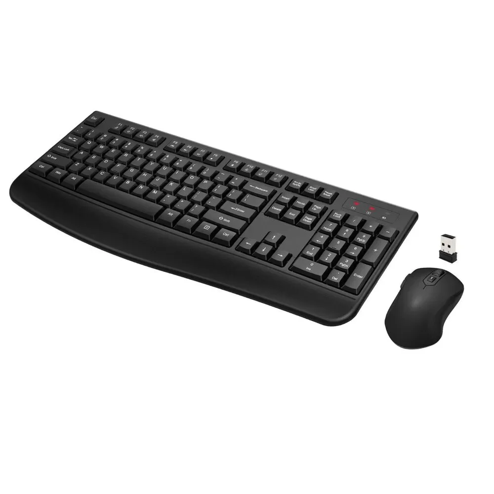 Wireless Keyboard and Mouse Combo, Full-Sized 2.4GHz